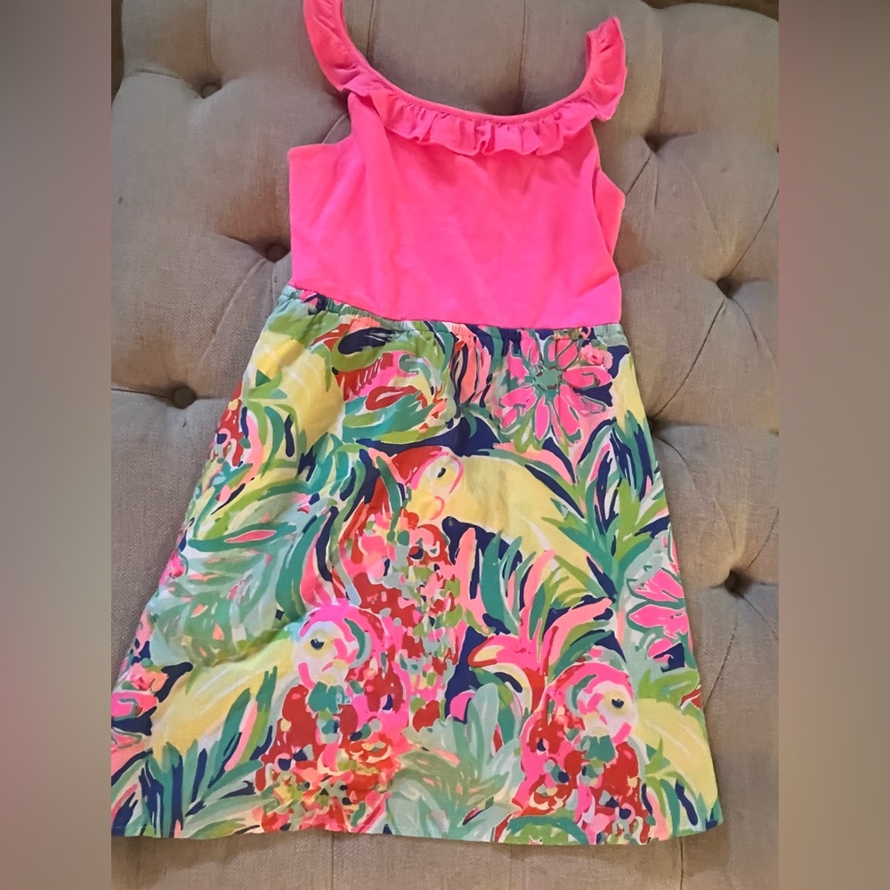 EUC Lilly Pulitzer size XL (12-14) pink floral dress